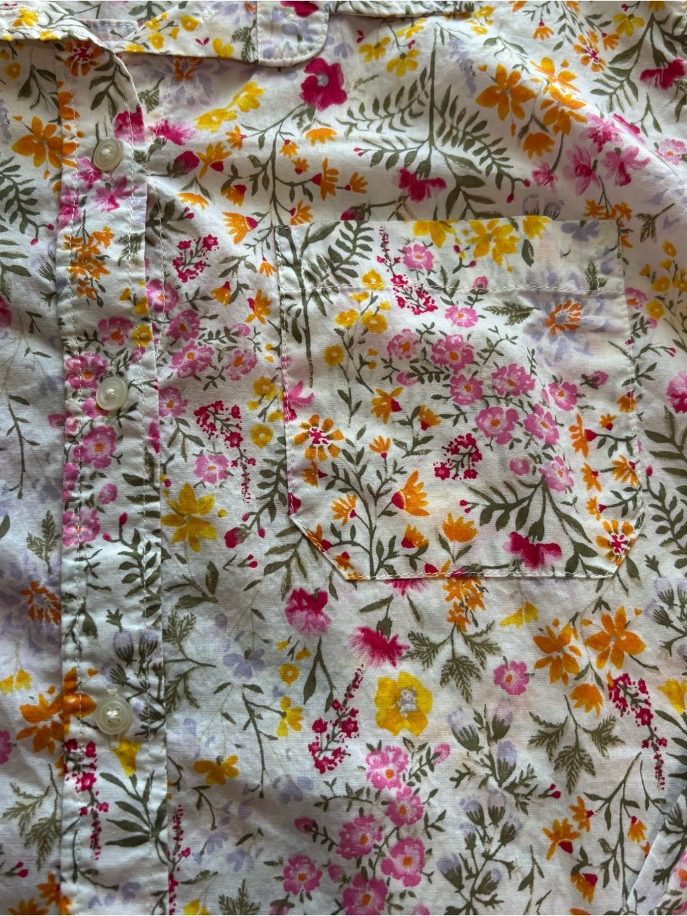 Old Navy XL Floral Button Up Classic Shirt Boho Fairycore Cottagecore - Picture 4 of 7